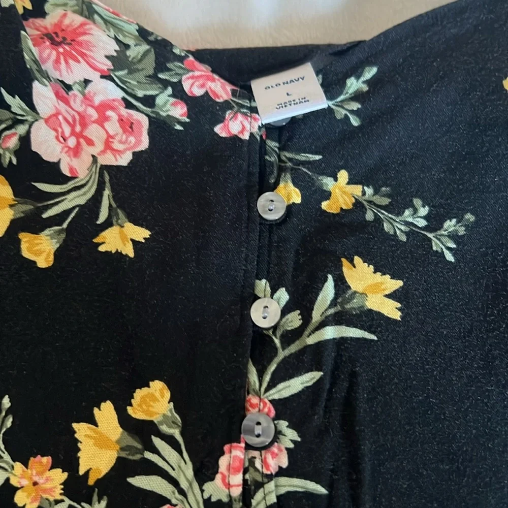 Old Navy Floral Spaghetti Tank - Picture 2 of 6